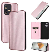 Load image into Gallery viewer, Carbon Fiber Texture Magnetic Leather Phone Case, For Tone E22, For vivo S12 5G / V23 5G, For Redmi Note 11T Pro / Note 11T Pro+ 5G, For Motorola Moto G42
