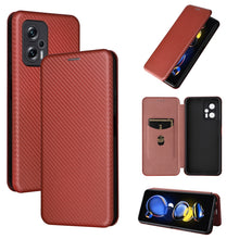 Load image into Gallery viewer, Carbon Fiber Texture Magnetic Leather Phone Case, For Tone E22, For vivo S12 5G / V23 5G, For Redmi Note 11T Pro / Note 11T Pro+ 5G, For Motorola Moto G42