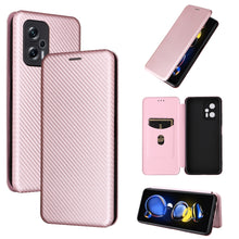 Load image into Gallery viewer, Carbon Fiber Texture Magnetic Leather Phone Case, For Tone E22, For vivo S12 5G / V23 5G, For Redmi Note 11T Pro / Note 11T Pro+ 5G, For Motorola Moto G42
