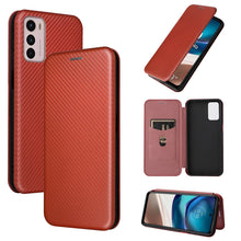 Load image into Gallery viewer, Carbon Fiber Texture Magnetic Leather Phone Case, For Tone E22, For vivo S12 5G / V23 5G, For Redmi Note 11T Pro / Note 11T Pro+ 5G, For Motorola Moto G42