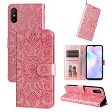 Load image into Gallery viewer, Embossed Sunflower Leather Phone Case, For Xiaomi Redmi 9A, For Xiaomi Redmi 9C / 10A, For Xiaomi Redmi 10C 4G, For Xiaomi Redmi K40 / K40 Pro / Xiaomi Poco F1, For Xiaomi Redmi K50 Gaming 5G, For Xiaomi Redmi Note 10 Pro 5G                            ...