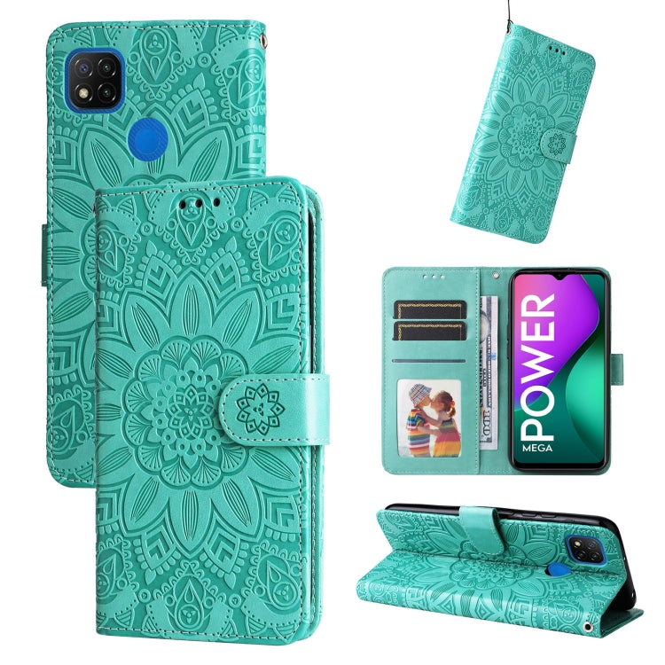 Embossed Sunflower Leather Phone Case, For Xiaomi Redmi 9A, For Xiaomi Redmi 9C / 10A, For Xiaomi Redmi 10C 4G, For Xiaomi Redmi K40 / K40 Pro / Xiaomi Poco F1, For Xiaomi Redmi K50 Gaming 5G, For Xiaomi Redmi Note 10 Pro 5G                            ...