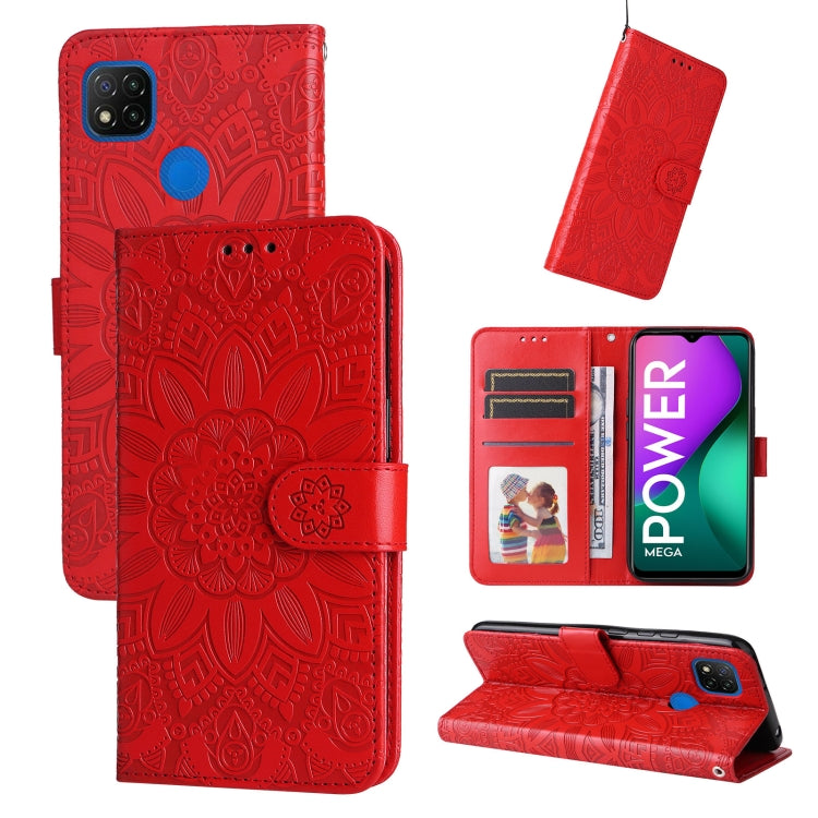 Embossed Sunflower Leather Phone Case, For Xiaomi Redmi 9A, For Xiaomi Redmi 9C / 10A, For Xiaomi Redmi 10C 4G, For Xiaomi Redmi K40 / K40 Pro / Xiaomi Poco F1, For Xiaomi Redmi K50 Gaming 5G, For Xiaomi Redmi Note 10 Pro 5G                            ...
