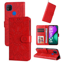 Load image into Gallery viewer, Embossed Sunflower Leather Phone Case, For Xiaomi Redmi 9A, For Xiaomi Redmi 9C / 10A, For Xiaomi Redmi 10C 4G, For Xiaomi Redmi K40 / K40 Pro / Xiaomi Poco F1, For Xiaomi Redmi K50 Gaming 5G, For Xiaomi Redmi Note 10 Pro 5G                            ...