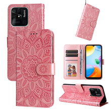Load image into Gallery viewer, Embossed Sunflower Leather Phone Case, For Xiaomi Redmi 9A, For Xiaomi Redmi 9C / 10A, For Xiaomi Redmi 10C 4G, For Xiaomi Redmi K40 / K40 Pro / Xiaomi Poco F1, For Xiaomi Redmi K50 Gaming 5G, For Xiaomi Redmi Note 10 Pro 5G                            ...
