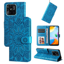 Load image into Gallery viewer, Embossed Sunflower Leather Phone Case, For Xiaomi Redmi 9A, For Xiaomi Redmi 9C / 10A, For Xiaomi Redmi 10C 4G, For Xiaomi Redmi K40 / K40 Pro / Xiaomi Poco F1, For Xiaomi Redmi K50 Gaming 5G, For Xiaomi Redmi Note 10 Pro 5G                            ...