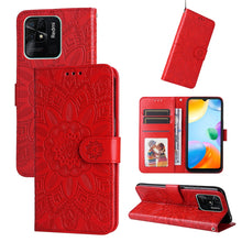 Load image into Gallery viewer, Embossed Sunflower Leather Phone Case, For Xiaomi Redmi 9A, For Xiaomi Redmi 9C / 10A, For Xiaomi Redmi 10C 4G, For Xiaomi Redmi K40 / K40 Pro / Xiaomi Poco F1, For Xiaomi Redmi K50 Gaming 5G, For Xiaomi Redmi Note 10 Pro 5G                            ...