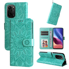 Load image into Gallery viewer, Embossed Sunflower Leather Phone Case, For Xiaomi Redmi 9A, For Xiaomi Redmi 9C / 10A, For Xiaomi Redmi 10C 4G, For Xiaomi Redmi K40 / K40 Pro / Xiaomi Poco F1, For Xiaomi Redmi K50 Gaming 5G, For Xiaomi Redmi Note 10 Pro 5G                            ...