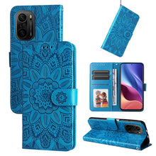 Load image into Gallery viewer, Embossed Sunflower Leather Phone Case, For Xiaomi Redmi 9A, For Xiaomi Redmi 9C / 10A, For Xiaomi Redmi 10C 4G, For Xiaomi Redmi K40 / K40 Pro / Xiaomi Poco F1, For Xiaomi Redmi K50 Gaming 5G, For Xiaomi Redmi Note 10 Pro 5G                            ...
