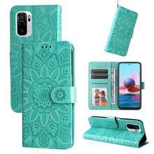 Load image into Gallery viewer, Embossed Sunflower Leather Phone Case, For Xiaomi Redmi 9A, For Xiaomi Redmi 9C / 10A, For Xiaomi Redmi 10C 4G, For Xiaomi Redmi K40 / K40 Pro / Xiaomi Poco F1, For Xiaomi Redmi K50 Gaming 5G, For Xiaomi Redmi Note 10 Pro 5G                            ...