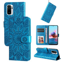 Load image into Gallery viewer, Embossed Sunflower Leather Phone Case, For Xiaomi Redmi 9A, For Xiaomi Redmi 9C / 10A, For Xiaomi Redmi 10C 4G, For Xiaomi Redmi K40 / K40 Pro / Xiaomi Poco F1, For Xiaomi Redmi K50 Gaming 5G, For Xiaomi Redmi Note 10 Pro 5G                            ...