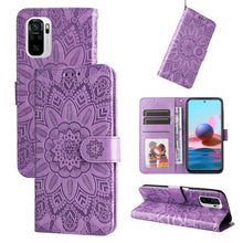 Load image into Gallery viewer, Embossed Sunflower Leather Phone Case, For Xiaomi Redmi 9A, For Xiaomi Redmi 9C / 10A, For Xiaomi Redmi 10C 4G, For Xiaomi Redmi K40 / K40 Pro / Xiaomi Poco F1, For Xiaomi Redmi K50 Gaming 5G, For Xiaomi Redmi Note 10 Pro 5G                            ...