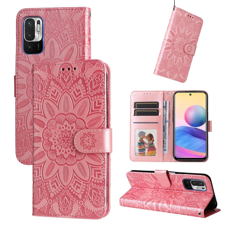 Embossed Sunflower Leather Phone Case, For Xiaomi Redmi Note 10 5G, For Xiaomi Redmi Note 10 Pro / Note 10 Pro Max, For Xiaomi Redmi Note 11 5G  / Poco M4 Pro 5G, For Xiaomi Redmi Note 11E, For Xiaomi Redmi Note 11 Pro 5G                               ...