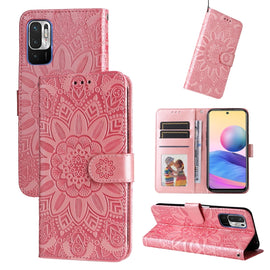 Embossed Sunflower Leather Phone Case, For Xiaomi Redmi Note 10 5G, For Xiaomi Redmi Note 10 Pro / Note 10 Pro Max, For Xiaomi Redmi Note 11 5G  / Poco M4 Pro 5G, For Xiaomi Redmi Note 11E, For Xiaomi Redmi Note 11 Pro 5G                               ...