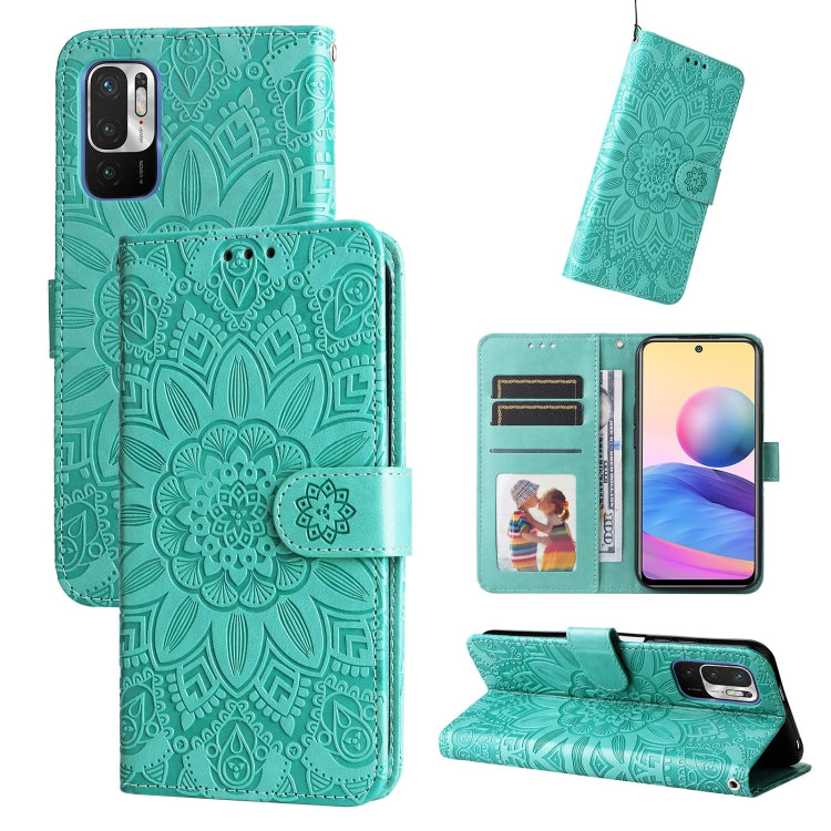 Embossed Sunflower Leather Phone Case, For Xiaomi Redmi Note 10 5G, For Xiaomi Redmi Note 10 Pro / Note 10 Pro Max, For Xiaomi Redmi Note 11 5G  / Poco M4 Pro 5G, For Xiaomi Redmi Note 11E, For Xiaomi Redmi Note 11 Pro 5G                               ...