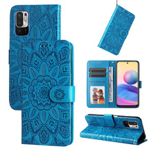 Load image into Gallery viewer, Embossed Sunflower Leather Phone Case, For Xiaomi Redmi Note 10 5G, For Xiaomi Redmi Note 10 Pro / Note 10 Pro Max, For Xiaomi Redmi Note 11 5G  / Poco M4 Pro 5G, For Xiaomi Redmi Note 11E, For Xiaomi Redmi Note 11 Pro 5G                               ...