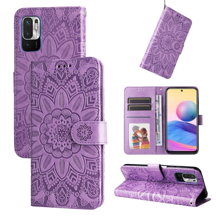 Embossed Sunflower Leather Phone Case, For Xiaomi Redmi Note 10 5G, For Xiaomi Redmi Note 10 Pro / Note 10 Pro Max, For Xiaomi Redmi Note 11 5G  / Poco M4 Pro 5G, For Xiaomi Redmi Note 11E, For Xiaomi Redmi Note 11 Pro 5G                               ...