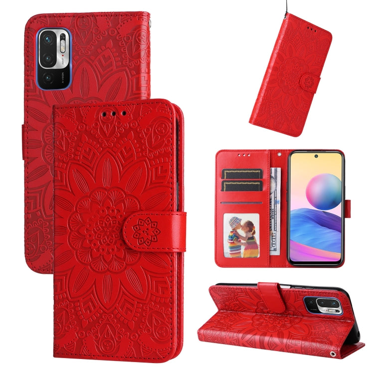 Embossed Sunflower Leather Phone Case, For Xiaomi Redmi Note 10 5G, For Xiaomi Redmi Note 10 Pro / Note 10 Pro Max, For Xiaomi Redmi Note 11 5G  / Poco M4 Pro 5G, For Xiaomi Redmi Note 11E, For Xiaomi Redmi Note 11 Pro 5G                               ...
