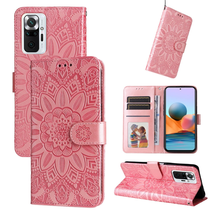 Embossed Sunflower Leather Phone Case, For Xiaomi Redmi Note 10 5G, For Xiaomi Redmi Note 10 Pro / Note 10 Pro Max, For Xiaomi Redmi Note 11 5G  / Poco M4 Pro 5G, For Xiaomi Redmi Note 11E, For Xiaomi Redmi Note 11 Pro 5G                               ...