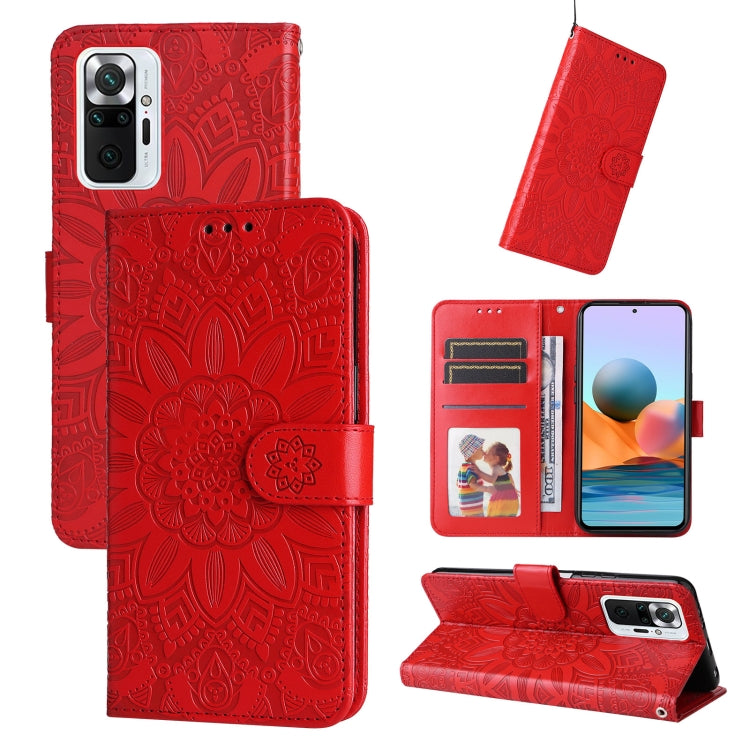 Embossed Sunflower Leather Phone Case, For Xiaomi Redmi Note 10 5G, For Xiaomi Redmi Note 10 Pro / Note 10 Pro Max, For Xiaomi Redmi Note 11 5G  / Poco M4 Pro 5G, For Xiaomi Redmi Note 11E, For Xiaomi Redmi Note 11 Pro 5G                               ...