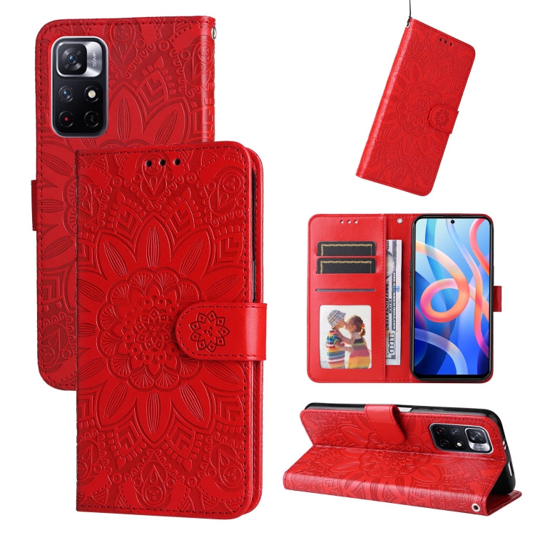 Embossed Sunflower Leather Phone Case, For Xiaomi Redmi Note 10 5G, For Xiaomi Redmi Note 10 Pro / Note 10 Pro Max, For Xiaomi Redmi Note 11 5G  / Poco M4 Pro 5G, For Xiaomi Redmi Note 11E, For Xiaomi Redmi Note 11 Pro 5G                               ...