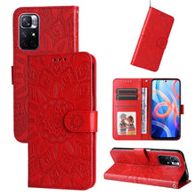 Load image into Gallery viewer, Embossed Sunflower Leather Phone Case, For Xiaomi Redmi Note 10 5G, For Xiaomi Redmi Note 10 Pro / Note 10 Pro Max, For Xiaomi Redmi Note 11 5G  / Poco M4 Pro 5G, For Xiaomi Redmi Note 11E, For Xiaomi Redmi Note 11 Pro 5G                               ...