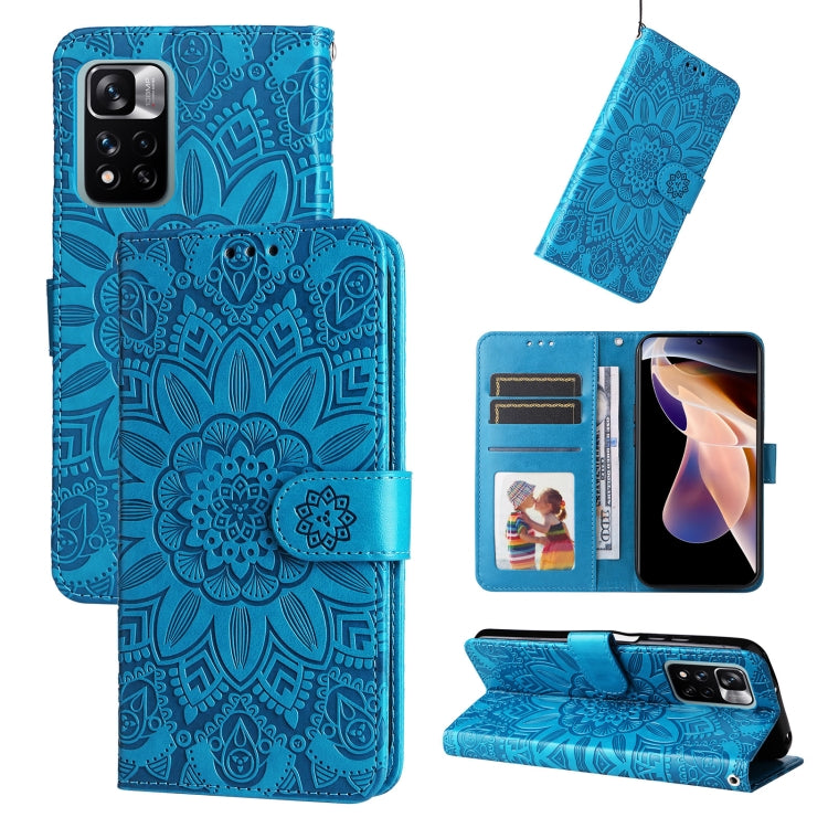 Embossed Sunflower Leather Phone Case, For Xiaomi Redmi Note 10 5G, For Xiaomi Redmi Note 10 Pro / Note 10 Pro Max, For Xiaomi Redmi Note 11 5G  / Poco M4 Pro 5G, For Xiaomi Redmi Note 11E, For Xiaomi Redmi Note 11 Pro 5G                               ...
