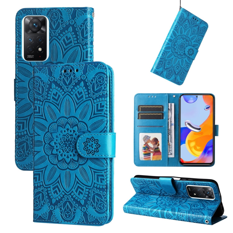 Embossed Sunflower Leather Phone Case, For Xiaomi Redmi Note 10 5G, For Xiaomi Redmi Note 10 Pro / Note 10 Pro Max, For Xiaomi Redmi Note 11 5G  / Poco M4 Pro 5G, For Xiaomi Redmi Note 11E, For Xiaomi Redmi Note 11 Pro 5G                               ...
