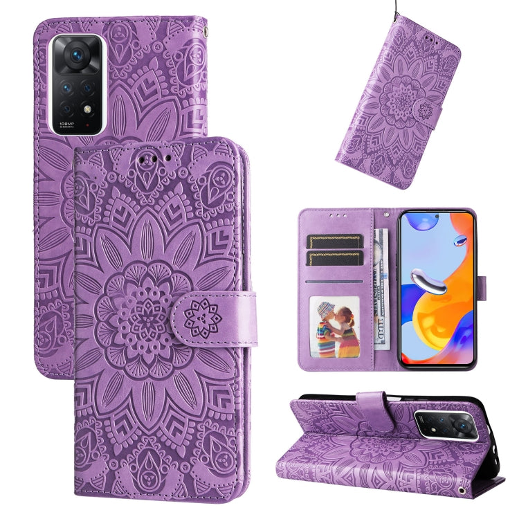 Embossed Sunflower Leather Phone Case, For Xiaomi Redmi Note 10 5G, For Xiaomi Redmi Note 10 Pro / Note 10 Pro Max, For Xiaomi Redmi Note 11 5G  / Poco M4 Pro 5G, For Xiaomi Redmi Note 11E, For Xiaomi Redmi Note 11 Pro 5G                               ...