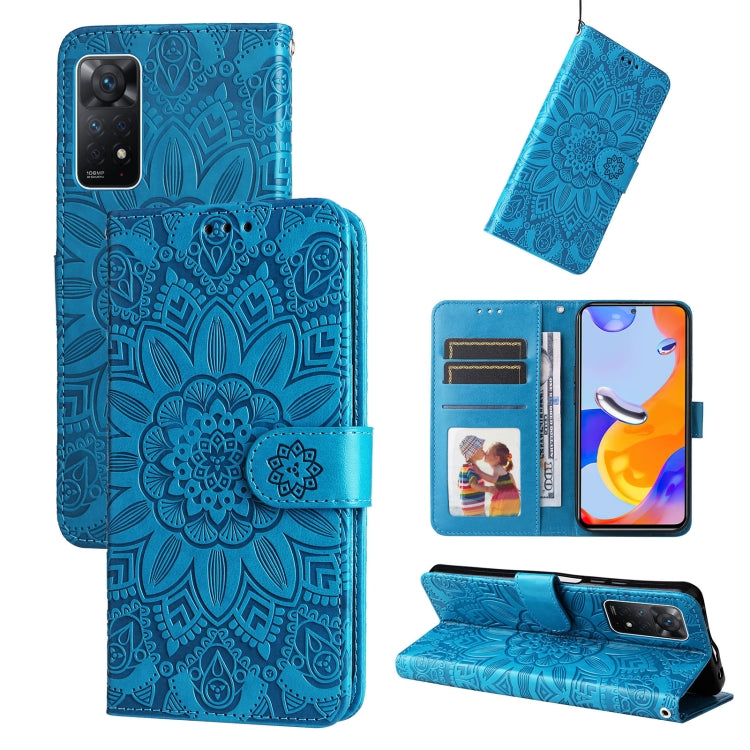 Embossed Sunflower Leather Phone Case, For Xiaomi Redmi Note 10 5G, For Xiaomi Redmi Note 10 Pro / Note 10 Pro Max, For Xiaomi Redmi Note 11 5G  / Poco M4 Pro 5G, For Xiaomi Redmi Note 11E, For Xiaomi Redmi Note 11 Pro 5G                               ...