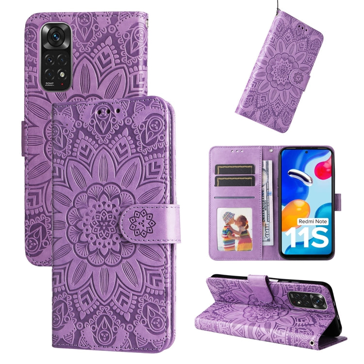 Embossed Sunflower Leather Phone Case, For Xiaomi Redmi Note 10 5G, For Xiaomi Redmi Note 10 Pro / Note 10 Pro Max, For Xiaomi Redmi Note 11 5G  / Poco M4 Pro 5G, For Xiaomi Redmi Note 11E, For Xiaomi Redmi Note 11 Pro 5G                               ...