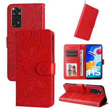 Load image into Gallery viewer, Embossed Sunflower Leather Phone Case, For Xiaomi Redmi Note 10 5G, For Xiaomi Redmi Note 10 Pro / Note 10 Pro Max, For Xiaomi Redmi Note 11 5G  / Poco M4 Pro 5G, For Xiaomi Redmi Note 11E, For Xiaomi Redmi Note 11 Pro 5G                               ...