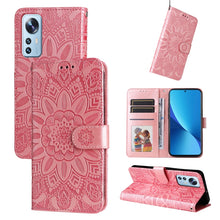 Load image into Gallery viewer, Embossed Sunflower Leather Phone Case, For Xiaomi 11T / 11T Pro, For Xiaomi 12 Lite, For Xiaomi 12 Pro, For Xiaomi 12 / 12X, For Xiaomi Poco M3 / Redmi 9T / Redmi 9 Power, For Xiaomi Poco X3 NFC