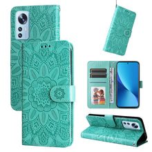 Load image into Gallery viewer, Embossed Sunflower Leather Phone Case, For Xiaomi 11T / 11T Pro, For Xiaomi 12 Lite, For Xiaomi 12 Pro, For Xiaomi 12 / 12X, For Xiaomi Poco M3 / Redmi 9T / Redmi 9 Power, For Xiaomi Poco X3 NFC