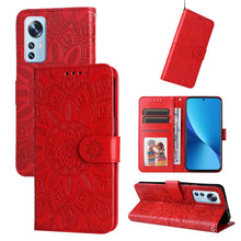 Load image into Gallery viewer, Embossed Sunflower Leather Phone Case, For Xiaomi 11T / 11T Pro, For Xiaomi 12 Lite, For Xiaomi 12 Pro, For Xiaomi 12 / 12X, For Xiaomi Poco M3 / Redmi 9T / Redmi 9 Power, For Xiaomi Poco X3 NFC