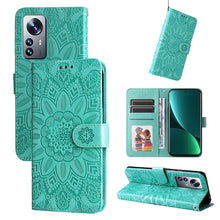 Load image into Gallery viewer, Embossed Sunflower Leather Phone Case, For Xiaomi 11T / 11T Pro, For Xiaomi 12 Lite, For Xiaomi 12 Pro, For Xiaomi 12 / 12X, For Xiaomi Poco M3 / Redmi 9T / Redmi 9 Power, For Xiaomi Poco X3 NFC