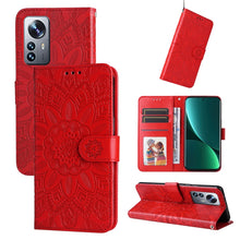 Load image into Gallery viewer, Embossed Sunflower Leather Phone Case, For Xiaomi 11T / 11T Pro, For Xiaomi 12 Lite, For Xiaomi 12 Pro, For Xiaomi 12 / 12X, For Xiaomi Poco M3 / Redmi 9T / Redmi 9 Power, For Xiaomi Poco X3 NFC