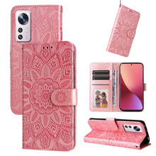 Load image into Gallery viewer, Embossed Sunflower Leather Phone Case, For Xiaomi 11T / 11T Pro, For Xiaomi 12 Lite, For Xiaomi 12 Pro, For Xiaomi 12 / 12X, For Xiaomi Poco M3 / Redmi 9T / Redmi 9 Power, For Xiaomi Poco X3 NFC