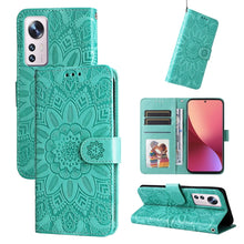 Load image into Gallery viewer, Embossed Sunflower Leather Phone Case, For Xiaomi 11T / 11T Pro, For Xiaomi 12 Lite, For Xiaomi 12 Pro, For Xiaomi 12 / 12X, For Xiaomi Poco M3 / Redmi 9T / Redmi 9 Power, For Xiaomi Poco X3 NFC