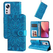 Load image into Gallery viewer, Embossed Sunflower Leather Phone Case, For Xiaomi 11T / 11T Pro, For Xiaomi 12 Lite, For Xiaomi 12 Pro, For Xiaomi 12 / 12X, For Xiaomi Poco M3 / Redmi 9T / Redmi 9 Power, For Xiaomi Poco X3 NFC