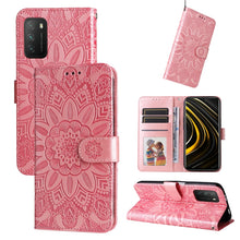 Load image into Gallery viewer, Embossed Sunflower Leather Phone Case, For Xiaomi 11T / 11T Pro, For Xiaomi 12 Lite, For Xiaomi 12 Pro, For Xiaomi 12 / 12X, For Xiaomi Poco M3 / Redmi 9T / Redmi 9 Power, For Xiaomi Poco X3 NFC