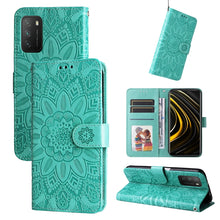 Load image into Gallery viewer, Embossed Sunflower Leather Phone Case, For Xiaomi 11T / 11T Pro, For Xiaomi 12 Lite, For Xiaomi 12 Pro, For Xiaomi 12 / 12X, For Xiaomi Poco M3 / Redmi 9T / Redmi 9 Power, For Xiaomi Poco X3 NFC