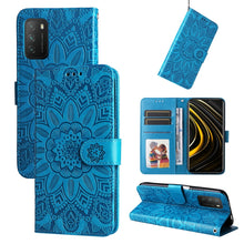 Load image into Gallery viewer, Embossed Sunflower Leather Phone Case, For Xiaomi 11T / 11T Pro, For Xiaomi 12 Lite, For Xiaomi 12 Pro, For Xiaomi 12 / 12X, For Xiaomi Poco M3 / Redmi 9T / Redmi 9 Power, For Xiaomi Poco X3 NFC