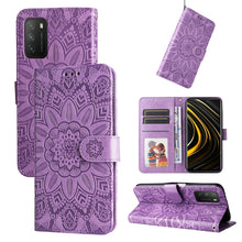 Load image into Gallery viewer, Embossed Sunflower Leather Phone Case, For Xiaomi 11T / 11T Pro, For Xiaomi 12 Lite, For Xiaomi 12 Pro, For Xiaomi 12 / 12X, For Xiaomi Poco M3 / Redmi 9T / Redmi 9 Power, For Xiaomi Poco X3 NFC