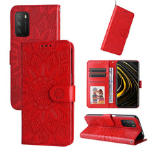 Load image into Gallery viewer, Embossed Sunflower Leather Phone Case, For Xiaomi 11T / 11T Pro, For Xiaomi 12 Lite, For Xiaomi 12 Pro, For Xiaomi 12 / 12X, For Xiaomi Poco M3 / Redmi 9T / Redmi 9 Power, For Xiaomi Poco X3 NFC