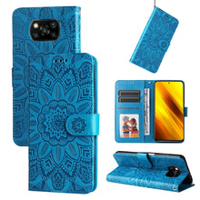 Load image into Gallery viewer, Embossed Sunflower Leather Phone Case, For Xiaomi 11T / 11T Pro, For Xiaomi 12 Lite, For Xiaomi 12 Pro, For Xiaomi 12 / 12X, For Xiaomi Poco M3 / Redmi 9T / Redmi 9 Power, For Xiaomi Poco X3 NFC