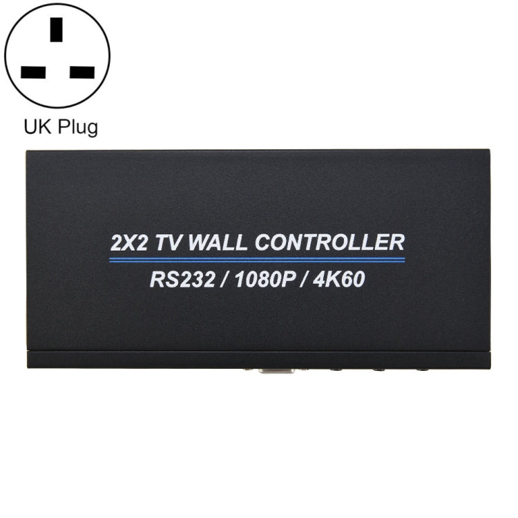 BT100 4K 60Hz 1080P 2 x 2 TV Wall Controller, US Plug, EU Plug, UK Plug, AU Plug
