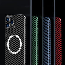 Load image into Gallery viewer, Carbon Fiber Texture MagSafe Magnetic Phone Case, For iPhone 14, For iPhone 14 Plus, For iPhone 14 Pro, For iPhone 14 Pro Max