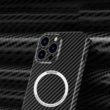 Load image into Gallery viewer, Carbon Fiber Texture MagSafe Magnetic Phone Case, For iPhone 14, For iPhone 14 Plus, For iPhone 14 Pro, For iPhone 14 Pro Max