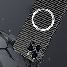 Load image into Gallery viewer, Carbon Fiber Texture MagSafe Magnetic Phone Case, For iPhone 14, For iPhone 14 Plus, For iPhone 14 Pro, For iPhone 14 Pro Max